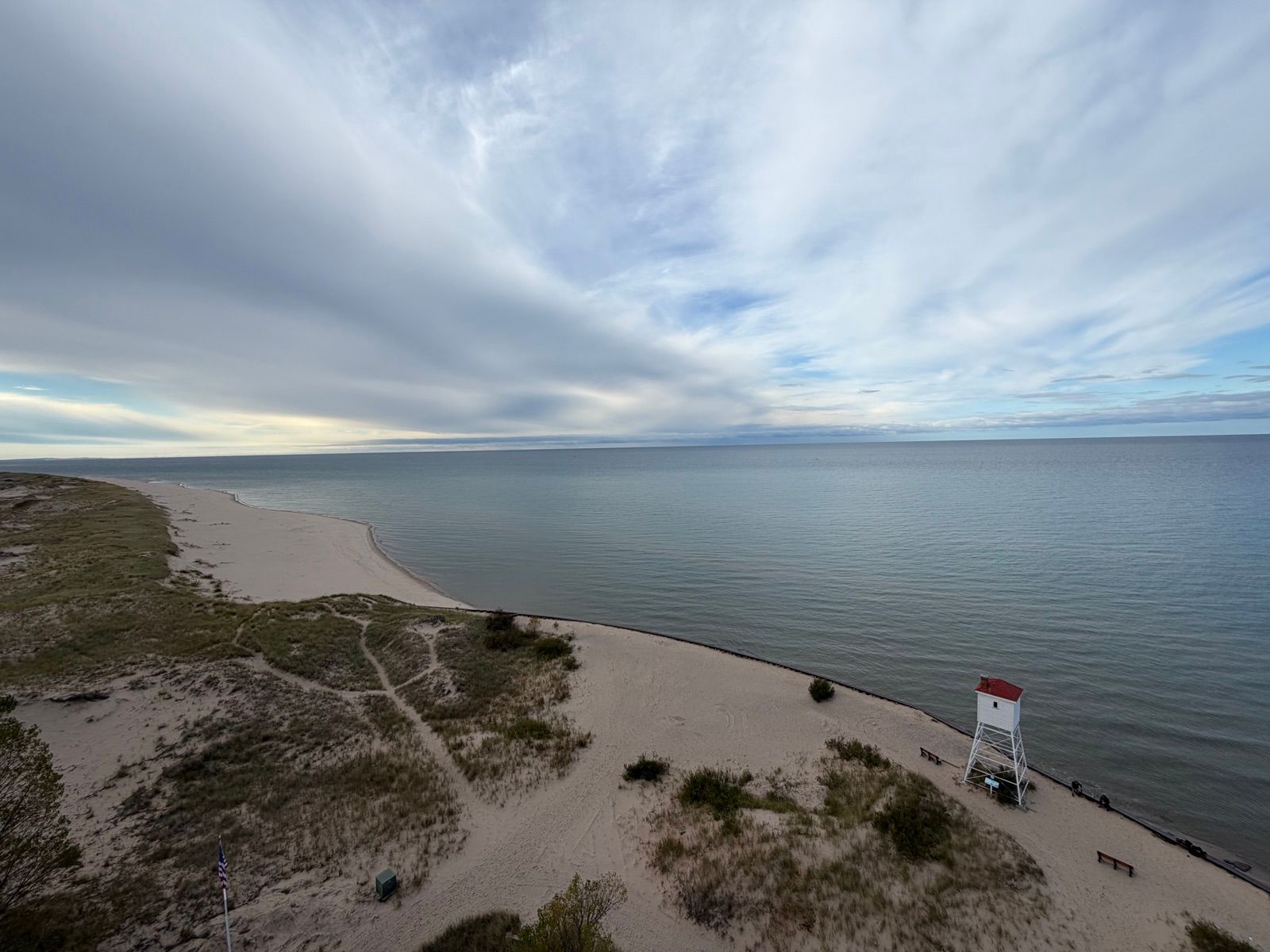 Dunes and fall light along Lake Michigan